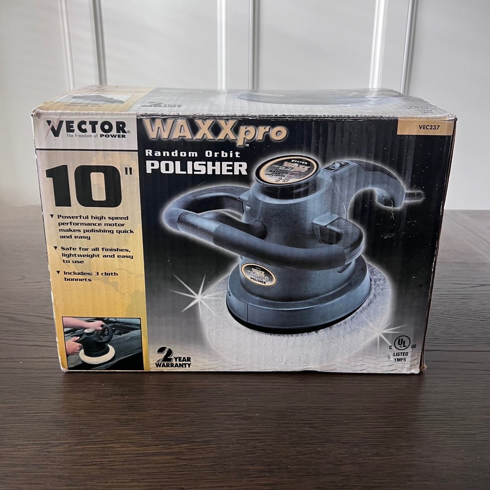 Vector WaxxPro VEC237 10 Inch Orbital‎ Waxer Polisher Car Buffer with One Bonnet